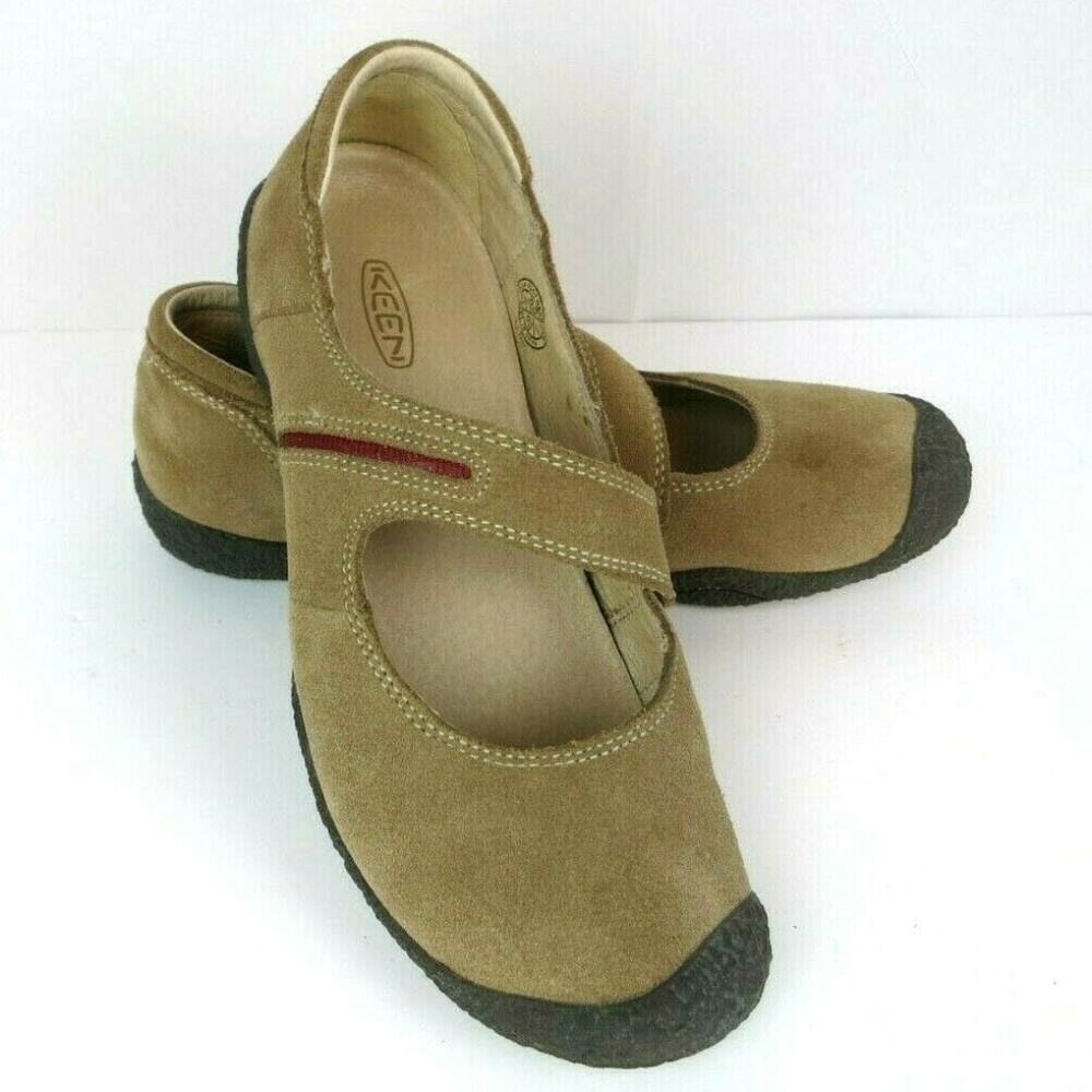 Keen Womens Tan Suede NuBuck Mary Janes Shoe